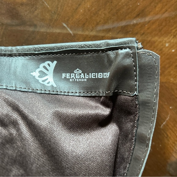 Fergalicious by Fergie Ryder Gray Brown Contrast Stitch Zipper Overlay Knee High - Picture 6 of 7